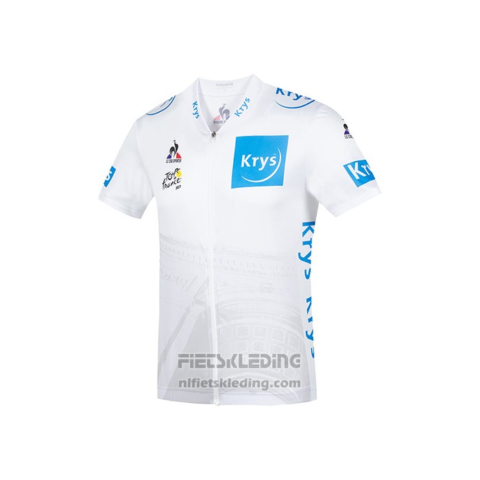 2021 Fietskleding Tour de France Wit Korte Mouwen en Koersbroek